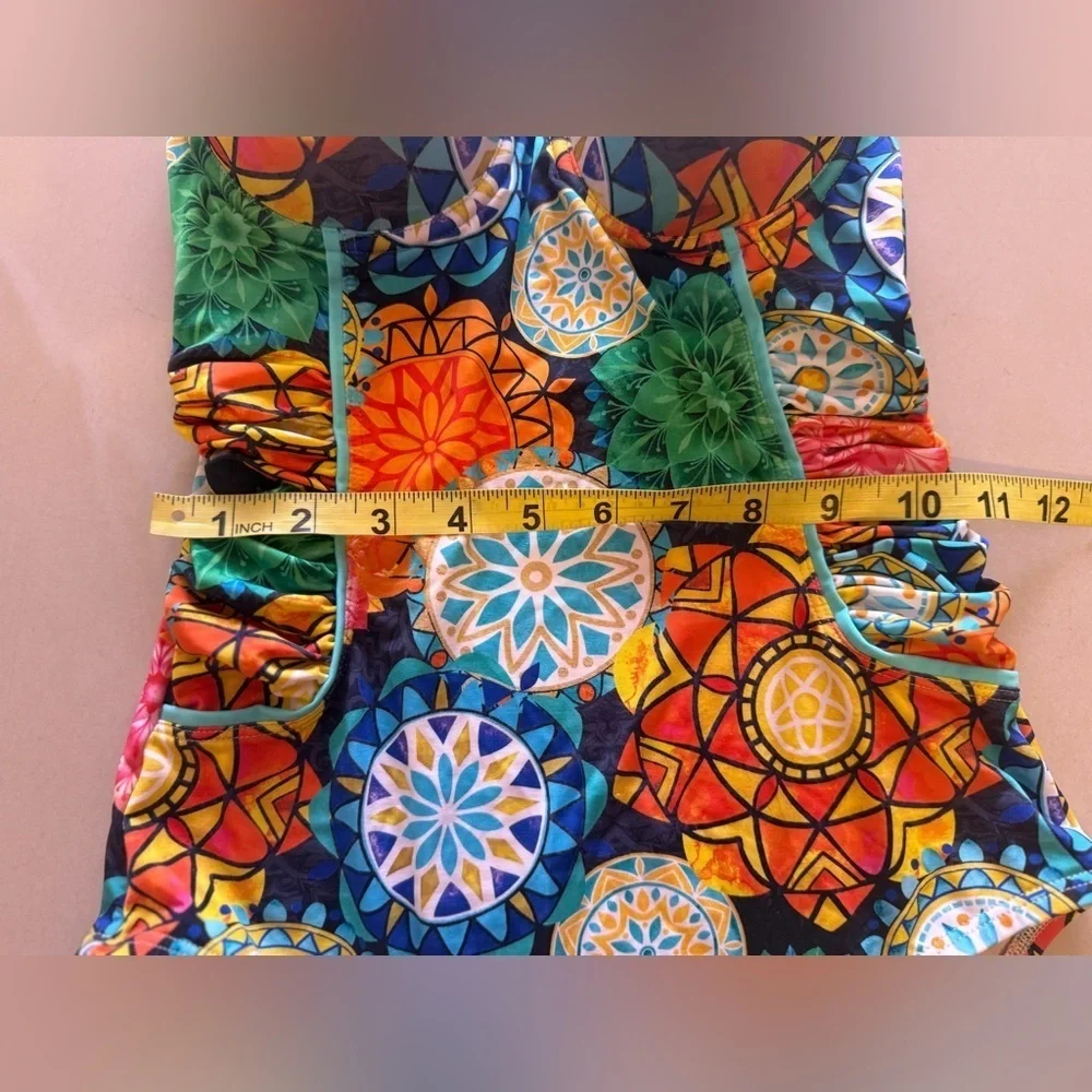 Splash Bathing Suit Vintage Colorful  Talla SML vibrant colors
